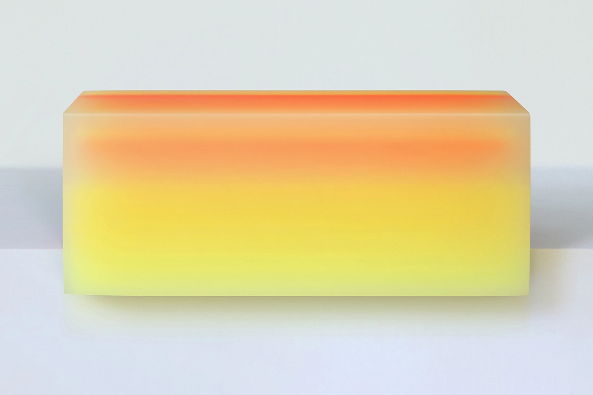Moms Dangerous Yellow Leather Sofa — side view